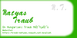 matyas traub business card